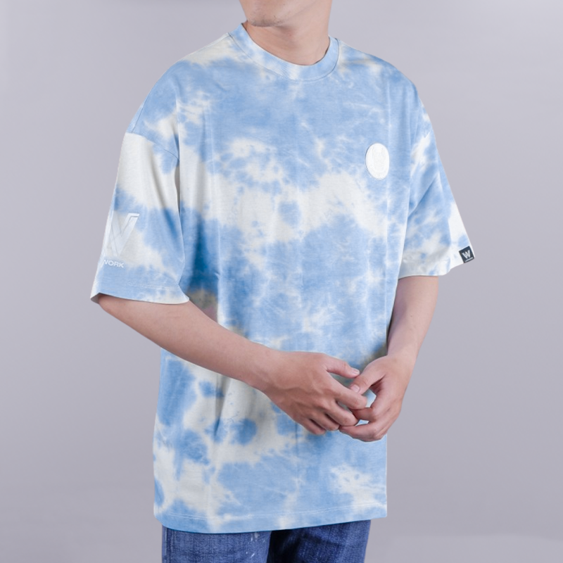 Life Work Tie Dye Coin Wapen Tee Blue | HM8Store