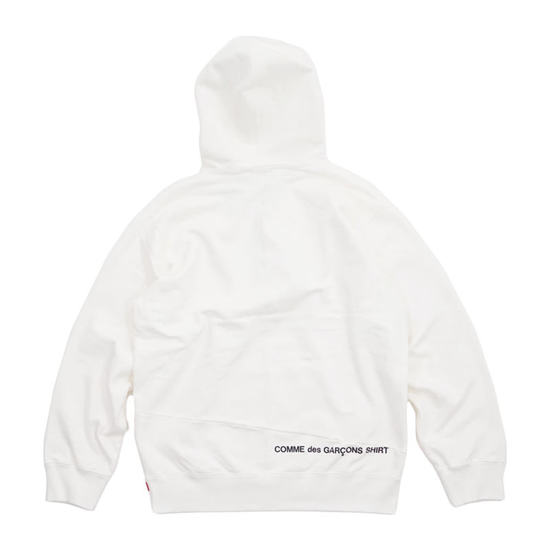 Supreme x Comme Des Garcons Split Box Logo Hoodie White | HM8Store