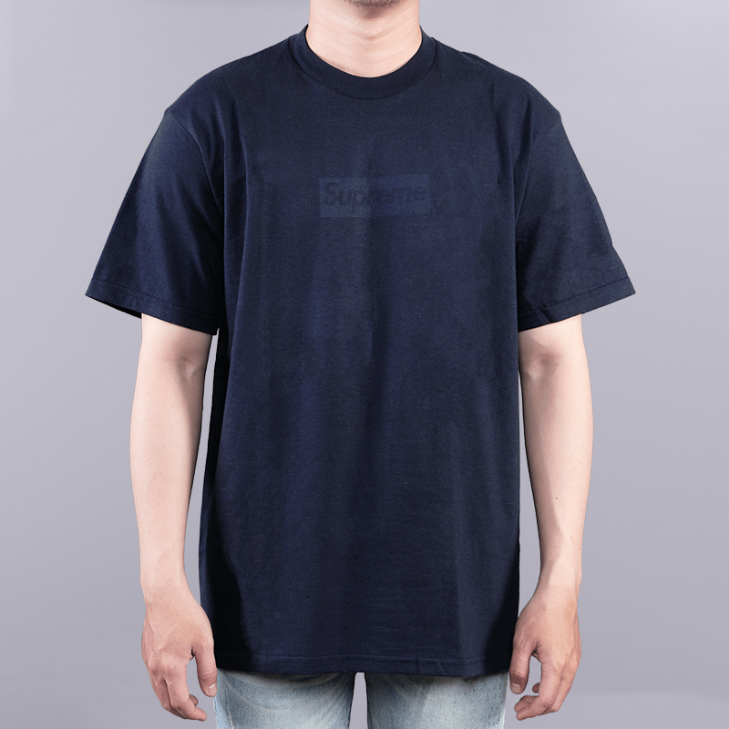 Supreme Tonal Box Logo Tee Navy | HM8Store