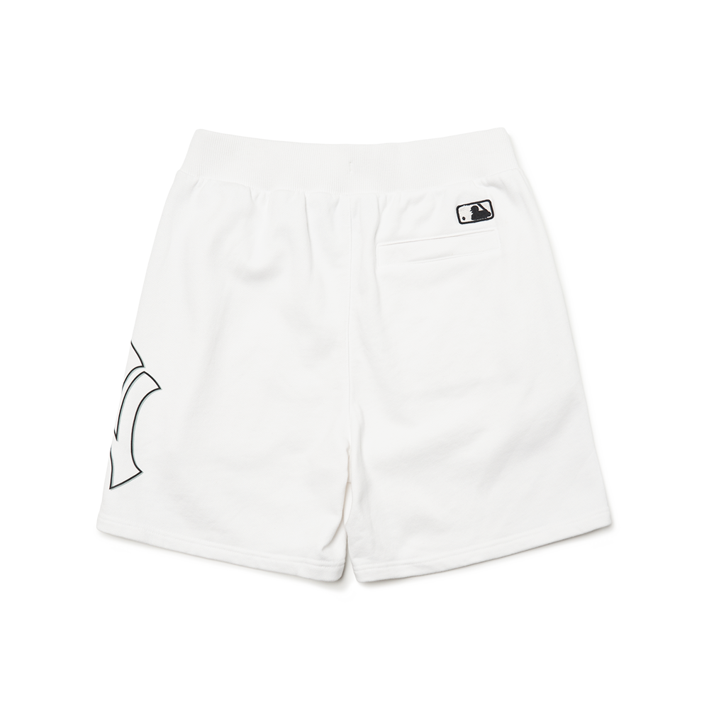 MLB NY Yankees Basic Big Logo Shorts White | HM8Store