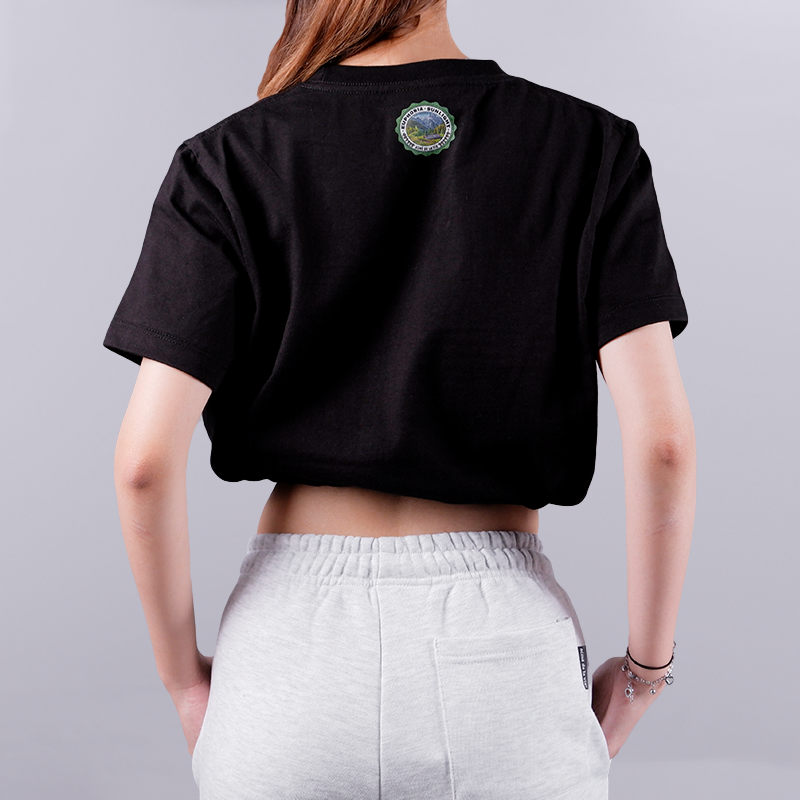 ADLV x Lisa Greenery Artwork Crop Top Tee Black | HM8Store