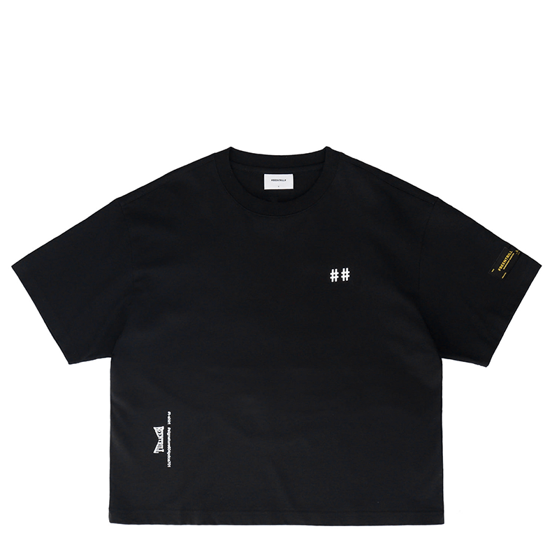 WMN) Beentrill New Taping Hashtag Overfit Tee Black | HM8Store