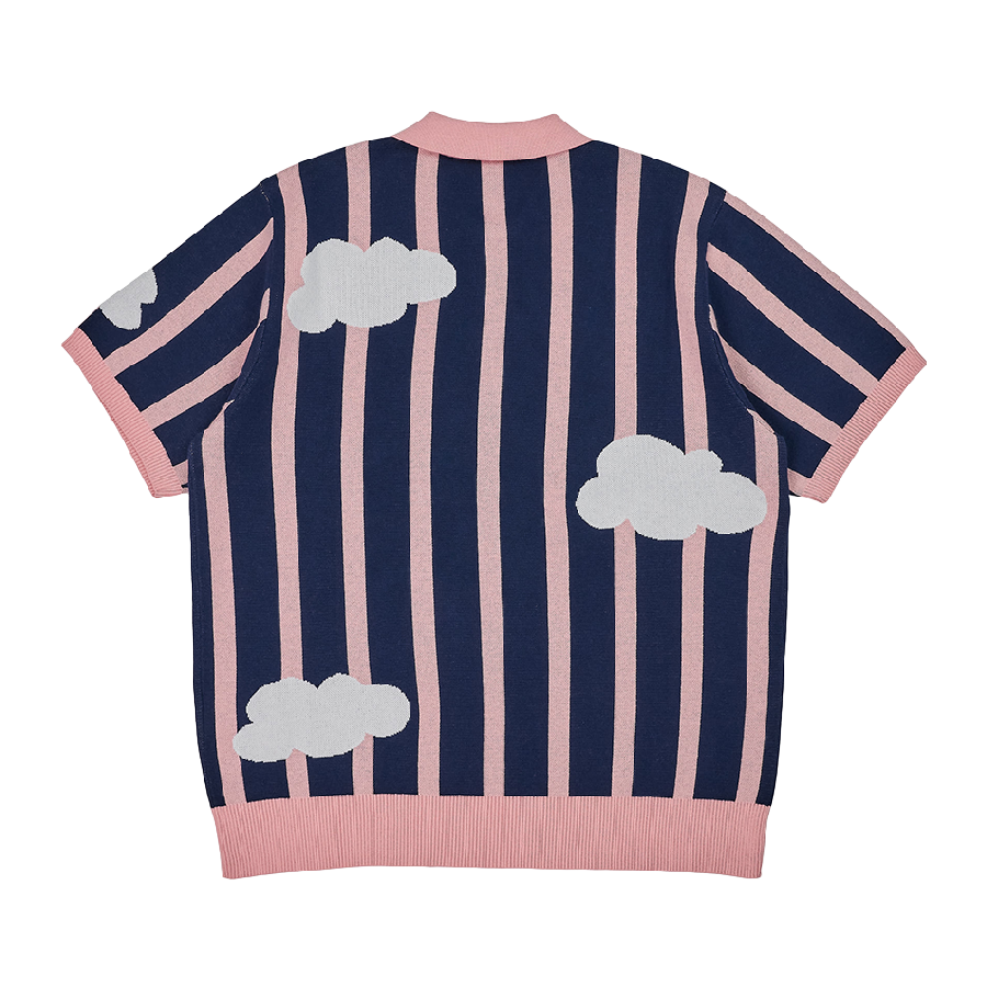 ADLV Cloud Logo Knit Shirt Navy | HM8Store