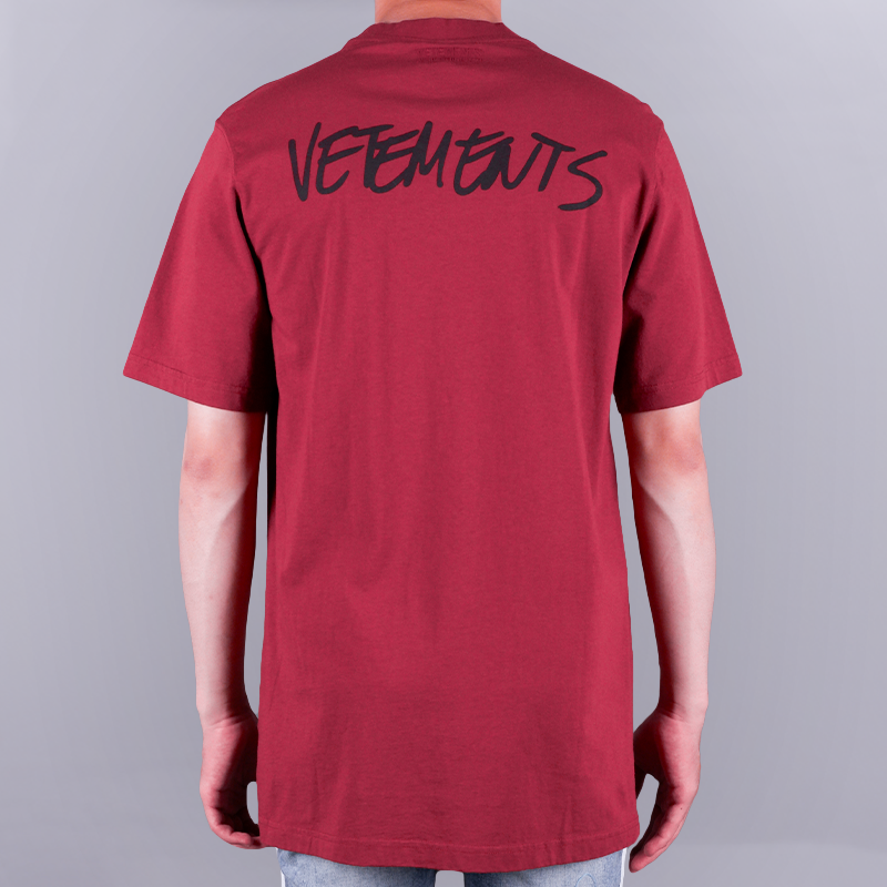 Vetements Red Written logo popular T-Shirt