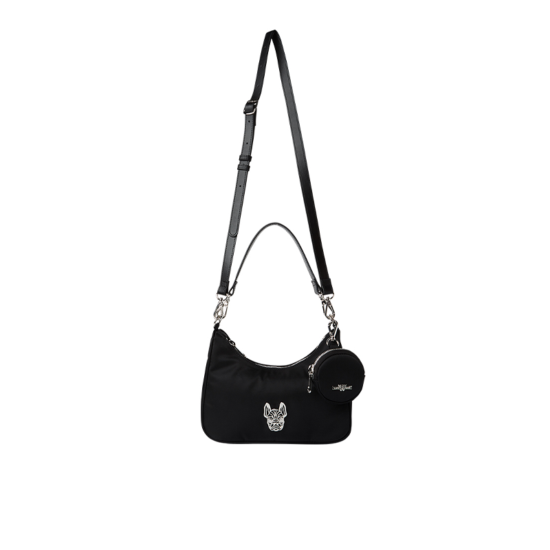 Life Work Jacquard Hobo Bag Black | HM8Store