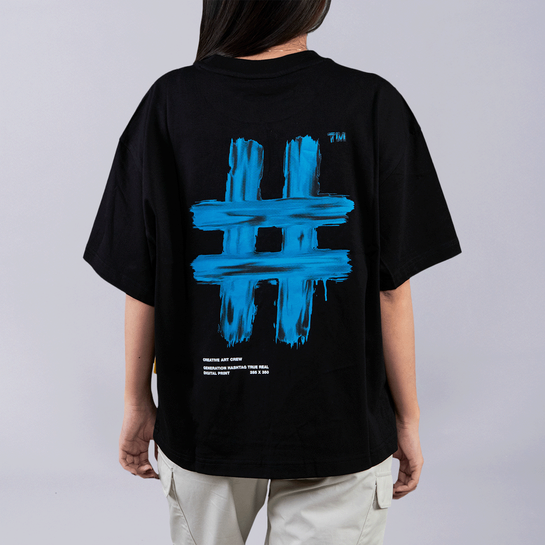 [BEENTRILL]★PAINTING HASHTAG OVERFIT HOODED KNIT BEENTRILL]☆PAINTING HASHTAG OVERFIT HOODED KNIT