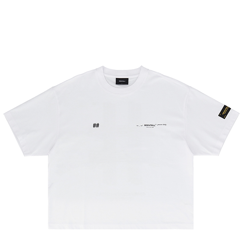 WMN) Beentrill Reflective Hashtag Overfit Tee Off White | HM8Store