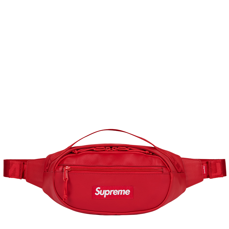 Supreme FW23 Leather Waist Bag Red | HM8Store