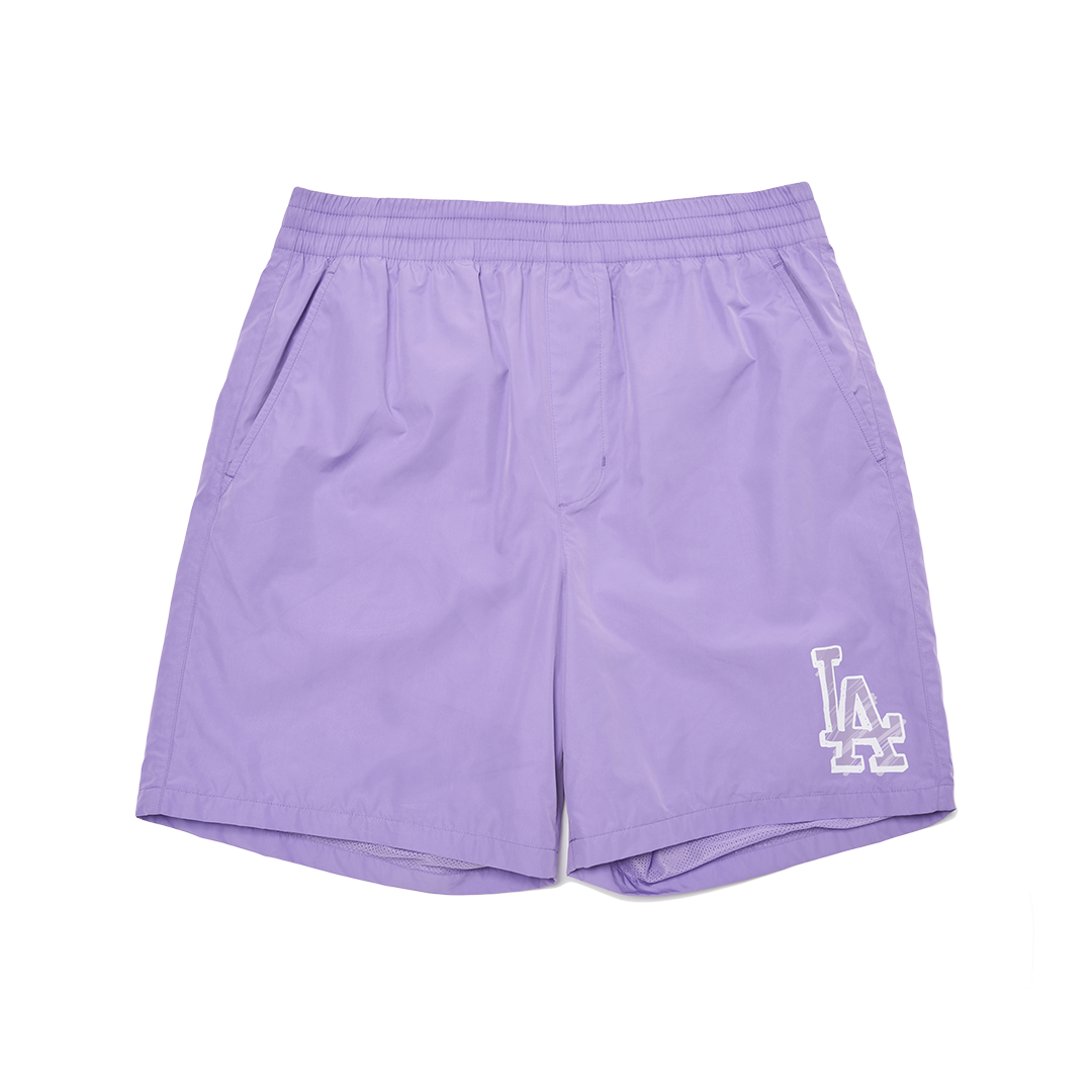 MLB LA Dodgers Marker Seamball Woven Shorts Purple | HM8Store