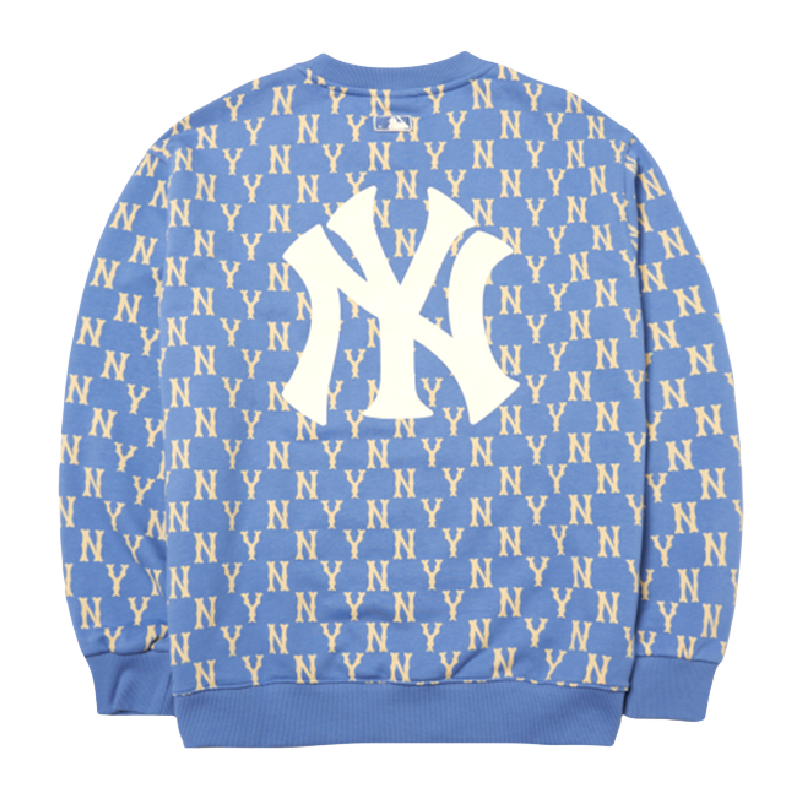 MLB More New York yankees monogram all over print sweater store size medium